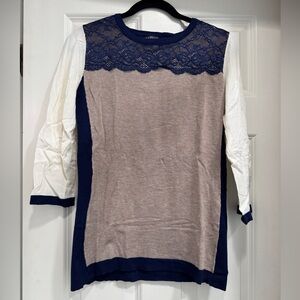 Hannah Deep Blue Knit Top